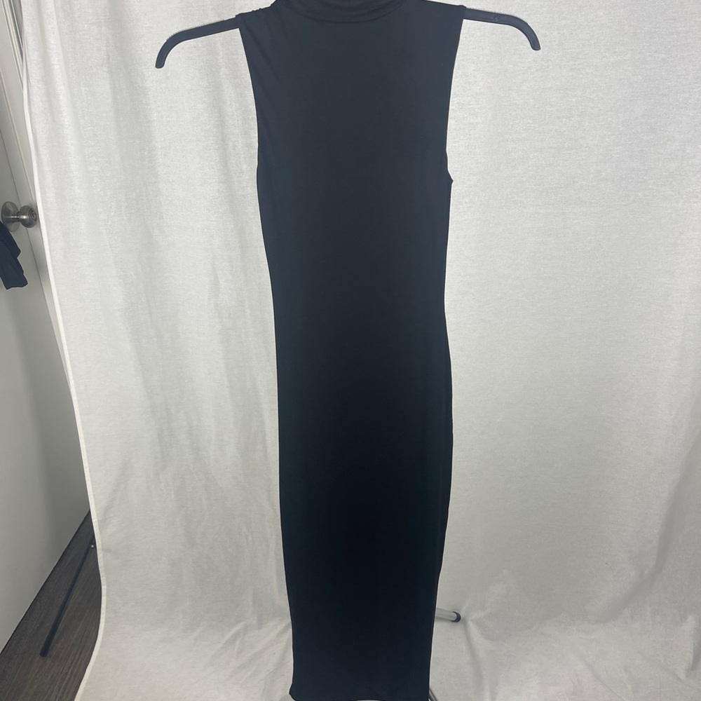 GOOD AMERICAN Good Touch Sleeveless Turtleneck Body-Con Midi Dress size … - Picture 3 of 5